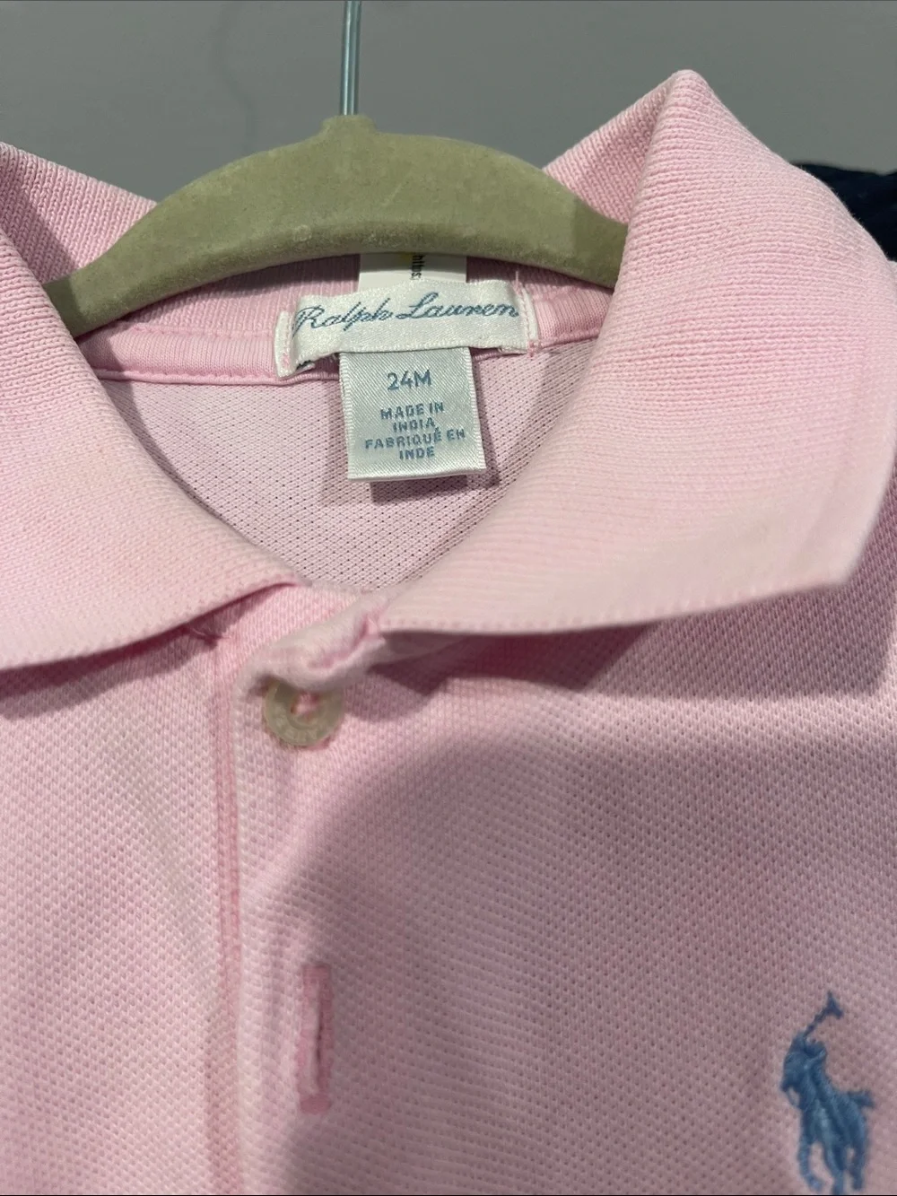 Ralph Lauren Pink Polo Dress with Blue Pony Logo